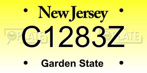 C1283Z New Jersey License Plate