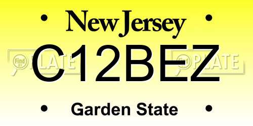 C12BEZ New Jersey License Plate