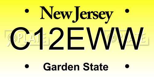 C12EWW New Jersey License Plate