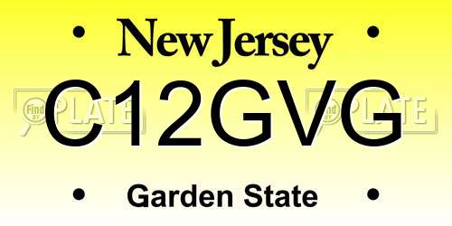 C12GVG New Jersey License Plate