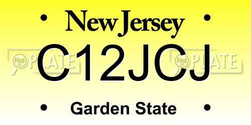 C12JCJ New Jersey License Plate