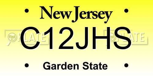 C12JHS New Jersey License Plate