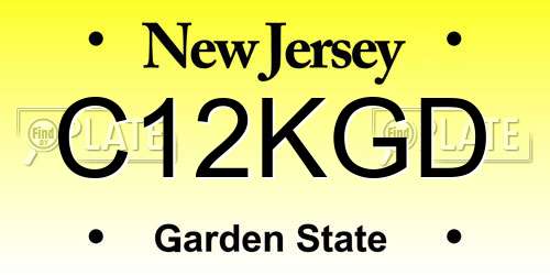 C12KGD New Jersey License Plate