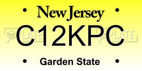 C12KPC New Jersey License Plate
