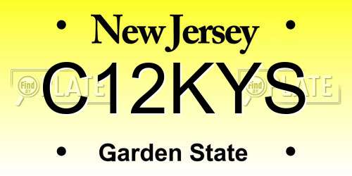 C12KYS New Jersey License Plate