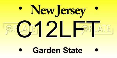 C12LFT New Jersey License Plate