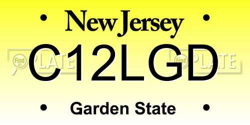 C12LGD New Jersey License Plate