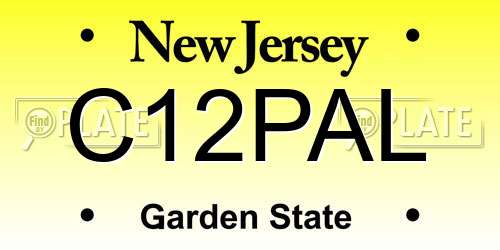 C12PAL New Jersey License Plate