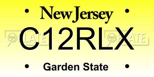 C12RLX New Jersey License Plate