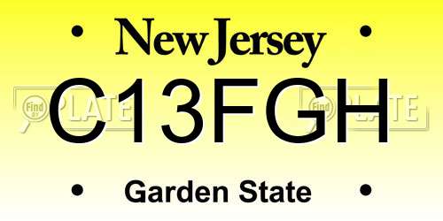 C13FGH New Jersey License Plate