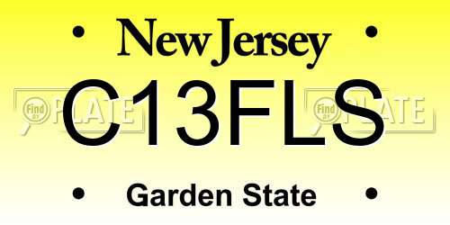 C13FLS New Jersey License Plate