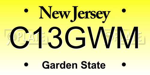 C13GWM New Jersey License Plate