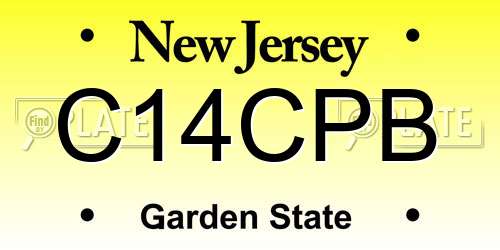 C14CPB New Jersey License Plate