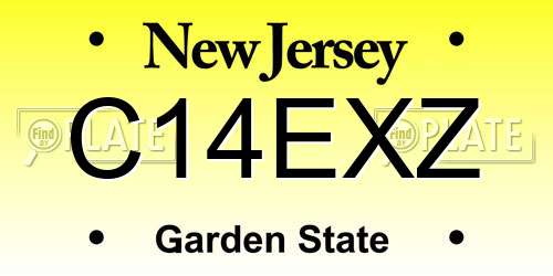 C14EXZ New Jersey License Plate