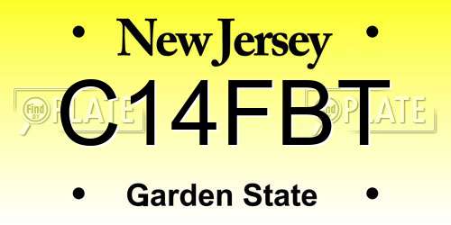 C14FBT New Jersey License Plate