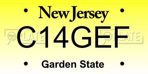 C14GEF New Jersey License Plate