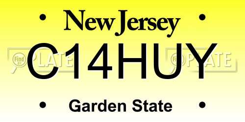 C14HUY New Jersey License Plate