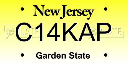 C14KAP New Jersey License Plate