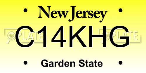 C14KHG New Jersey License Plate