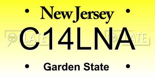 C14LNA New Jersey License Plate