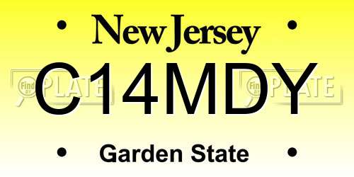 C14MDY New Jersey License Plate