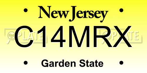 C14MRX New Jersey License Plate