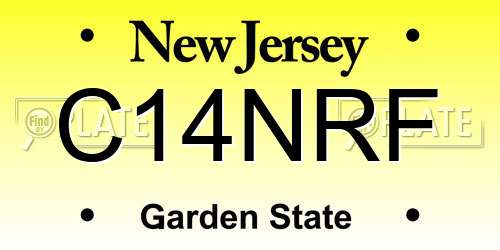 C14NRF New Jersey License Plate