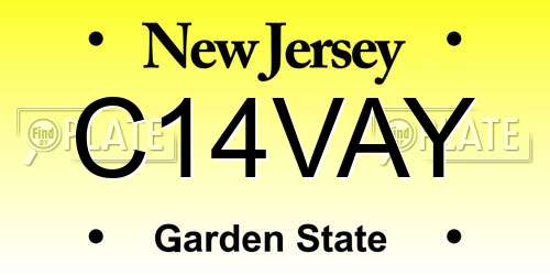 C14VAY New Jersey License Plate