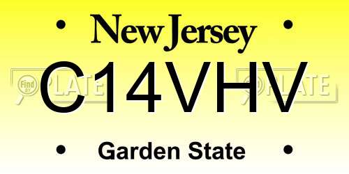 C14VHV New Jersey License Plate