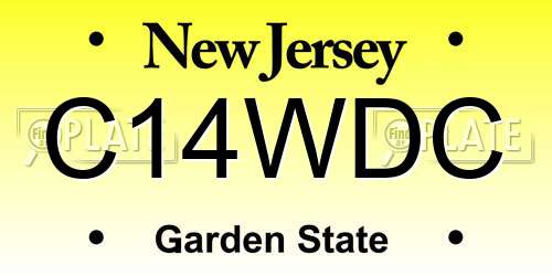 C14WDC New Jersey License Plate