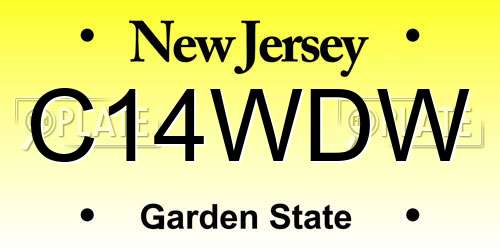 C14WDW New Jersey License Plate