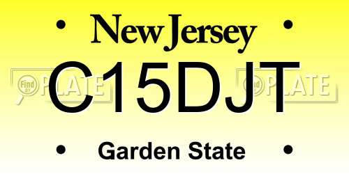 C15DJT New Jersey License Plate