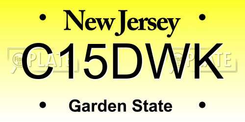 C15DWK New Jersey License Plate
