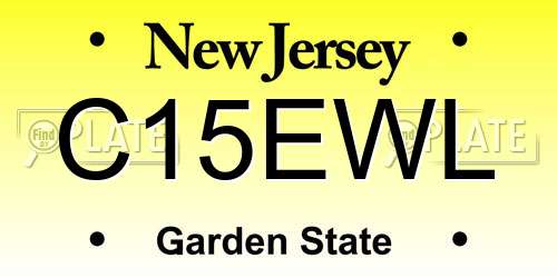 C15EWL New Jersey License Plate