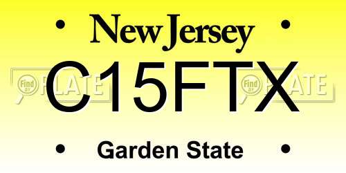 C15FTX New Jersey License Plate