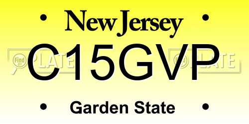 C15GVP New Jersey License Plate