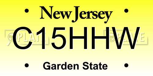 C15HHW New Jersey License Plate
