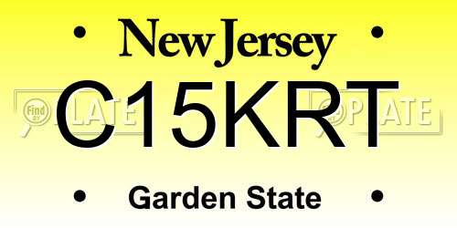 C15KRT New Jersey License Plate
