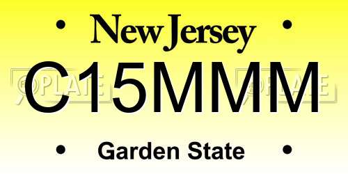 C15MMM New Jersey License Plate