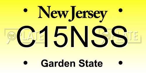 C15NSS New Jersey License Plate