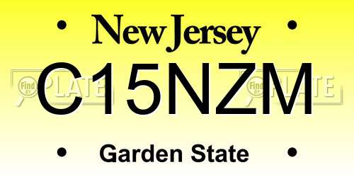 C15NZM New Jersey License Plate