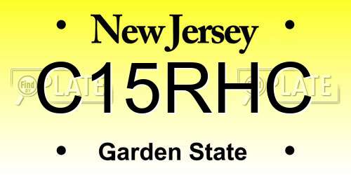 C15RHC New Jersey License Plate