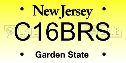 C16BRS New Jersey License Plate