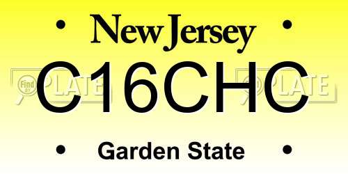C16CHC New Jersey License Plate