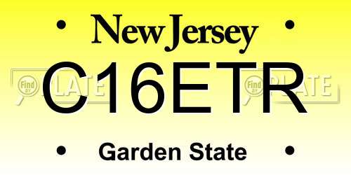 C16ETR New Jersey License Plate
