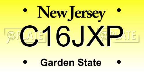 C16JXP New Jersey License Plate