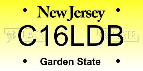 C16LDB New Jersey License Plate