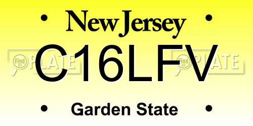 C16LFV New Jersey License Plate
