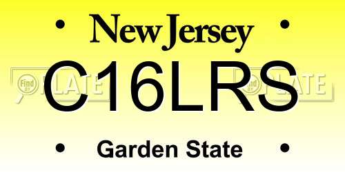 C16LRS New Jersey License Plate