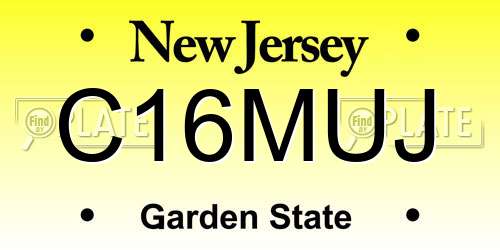 C16MUJ New Jersey License Plate